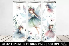 Washed Watercolor Whimsical Fairy | 20 oz Tumbler Product Image 2