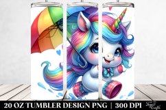 Running Baby Unicorn | 20 oz Tumbler Product Image 2