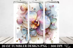 Abstract Pastel Glossy Orchid | 20 oz Tumbler Product Image 2