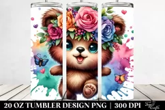 Jumping Baby Bear | 20 oz Tumbler Product Image 2