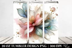 Glossy Golden Magnolia 20 Oz Tumbler Product Image 2