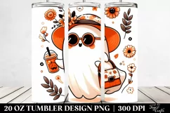 White Orange Cartoon Haloween Ghost Sunglasses | 20 oz Product Image 2