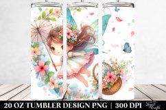 Cute Fairy Tumbling with Petals 20 Oz Tumbler Product Image 2