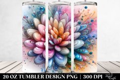 Abstract Vibrant Chrysanthemum | 20 oz Tumbler Product Image 2