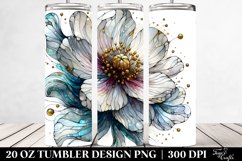 Abstract Anemone Stained Tumbler | 20 oz Tumbler Product Image 2