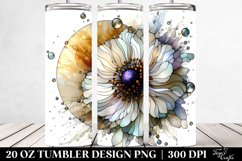 Abstract Anemone Stained Tumbler | 20 oz Tumbler Product Image 2