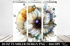 Abstract Anemone Stained Tumbler | 20 oz Tumbler Product Image 2