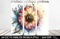 Abstract Anemone Stained Tumbler | 20 oz Tumbler Product Image 2