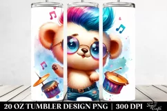 Cute Vibrant Baby Bear 20 Oz Tumbler Product Image 2