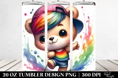 Cute Vibrant Baby Bear 20 Oz Tumbler Product Image 2