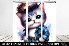 Cool Baby Cat Pose | 20 oz Tumbler Product Image 2