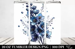 20 Oz Tumbler Sublimation | Material Shiny Delphinium Product Image 2