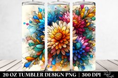 Colorful Stained Chrysanthemum | 20 Oz Tumbler Product Image 2