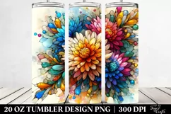 Colorful Stained Chrysanthemum | 20 Oz Tumbler Product Image 2