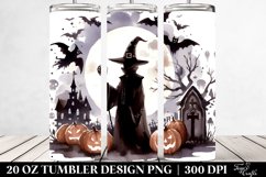Halloween Warlock Scene | 20 oz Tumbler Product Image 2
