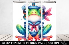 Colorful Frog in Sailor Suit | 20 Oz Tumbler Product Image 2