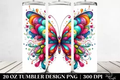 Vibrant Whimsical Butterfly | 20 Oz Tumbler Product Image 2