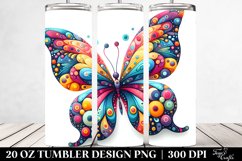 Colorful Vibrant Butterfly Tumbler | 20 oz Tumbler Product Image 2