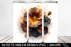 Round Nasturtium Splash | 20 Oz Tumbler Product Image 2