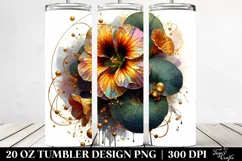 Golden Nasturtium Splash | 20 Oz Tumbler Product Image 2