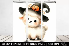 Spooky Baby Lamb Halloween Clipart, Transparent 20 Oz Product Image 2
