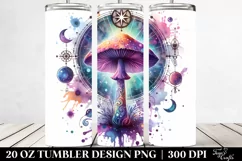 Vibrant Magical Mushroom Clipart 20 Oz Tumbler Product Image 2