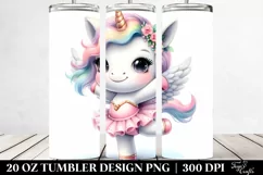 Pastel Baby Unicorn Dancer | 20 Oz Tumbler Product Image 2