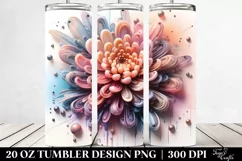 Abstract Chrysanthemum, High-Res 20 Oz Tumbler Product Image 2