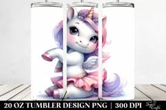 Colorful Baby Unicorn Dancer 20 Oz Tumbler Product Image 2