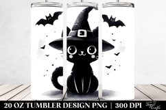 Funny Halloween Black Cat 20 Oz Tumbler Product Image 2