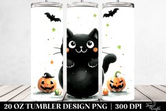 Funny Halloween Black Cat 20 Oz Tumbler Product Image 2