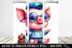 Cute Vibrant Baby Pig 20 Oz Tumbler Product Image 2