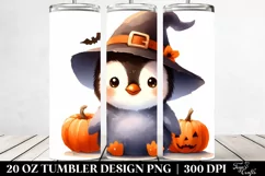 Spooky Baby Penguin Halloween Clipart, Transparent 20 Oz Product Image 2