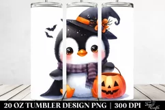 Spooky Baby Penguin Halloween Clipart, Transparent 20 Oz Product Image 2