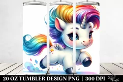 Cute Baby Unicorn | 20 oz Tumbler Product Image 2