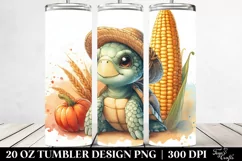 Washed Watercolor Boho Funny Cute Baby Turtle | 20 oz Product Image 2