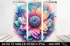 Abstract Vibrant Shiny Anemone Diamonds | 20 oz Tumbler Product Image 2