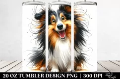 Colorful Crazy Collie Funny 20 Oz Tumbler Product Image 2