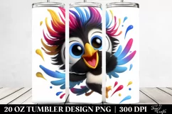 Colorful Cartoon Magpie Dancing 20 Oz Tumbler Product Image 2