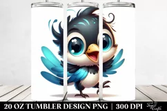 Colorful Cartoon Magpie Dancing 20 Oz Tumbler Product Image 2