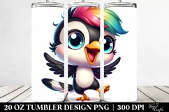 Colorful Cartoon Magpie Dancing 20 Oz Tumbler Product Image 2