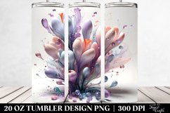 Abstract Crocus Watercolor Clipart, Transparent 20 Oz Product Image 2