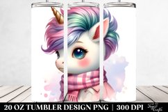 Colorful Baby Unicorn Cool Haircut 20 Oz Tumbler Product Image 2