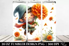 Colorful Floating Gnome Marigold 20 Oz Tumbler Product Image 2