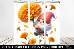 Colorful Floating Gnome Marigold 20 Oz Tumbler Product Image 2