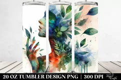 Vibrant Abstract Watercolor Frame. 20 oz Tumbler Design Product Image 2