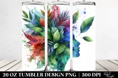 Vibrant Abstract Watercolor Frame. 20 oz Tumbler Design Product Image 2