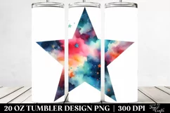 Colorful Watercolor Star 20 Oz Tumbler Product Image 2