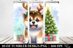 Expressive Baby Akita with Christmas Lights, Transparent 20 Product Image 2