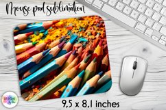 Back to School Mouse Pad Design, Art Materials Illustration Product Image 1